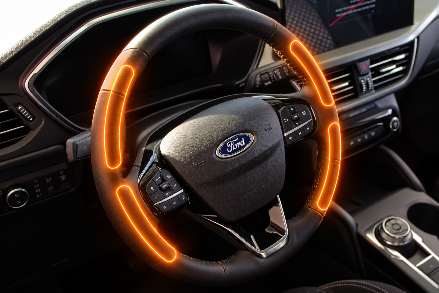 Volan Ford cu încălzire iluminată